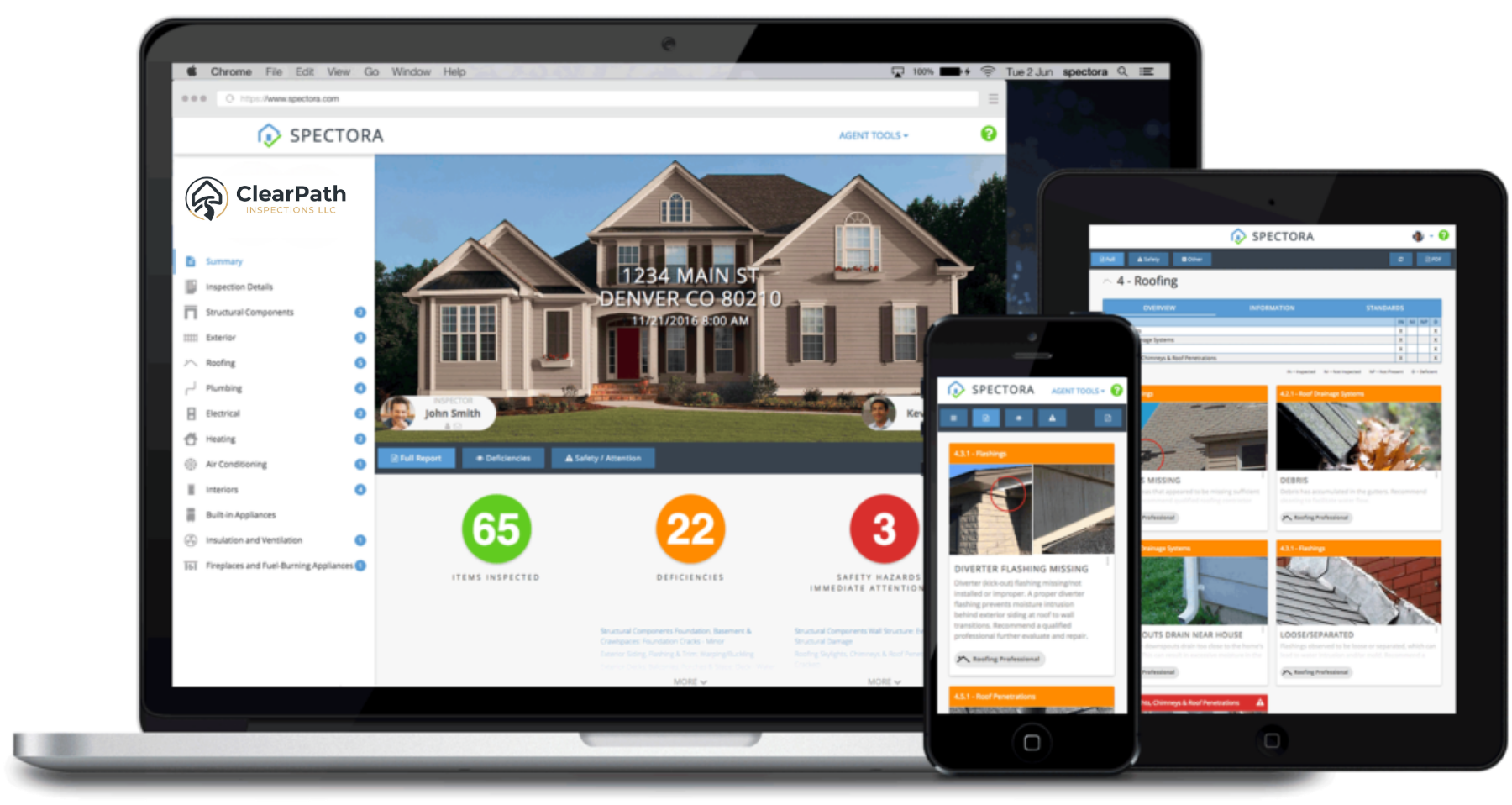 ClearPath Inspections LLC Sample Report mockup